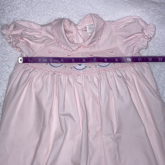 Vintage rocking horse smocked bubble romper 6/9m - Picture 5 of 7